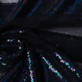 Résille Brodé Paillettes Rayures Multicolore 1 Résille Brodé Paillettes Rayures Multicolore 1