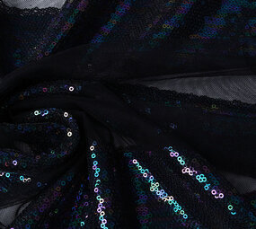 Mesh Embroidered  Sequins Stripes Multi 1