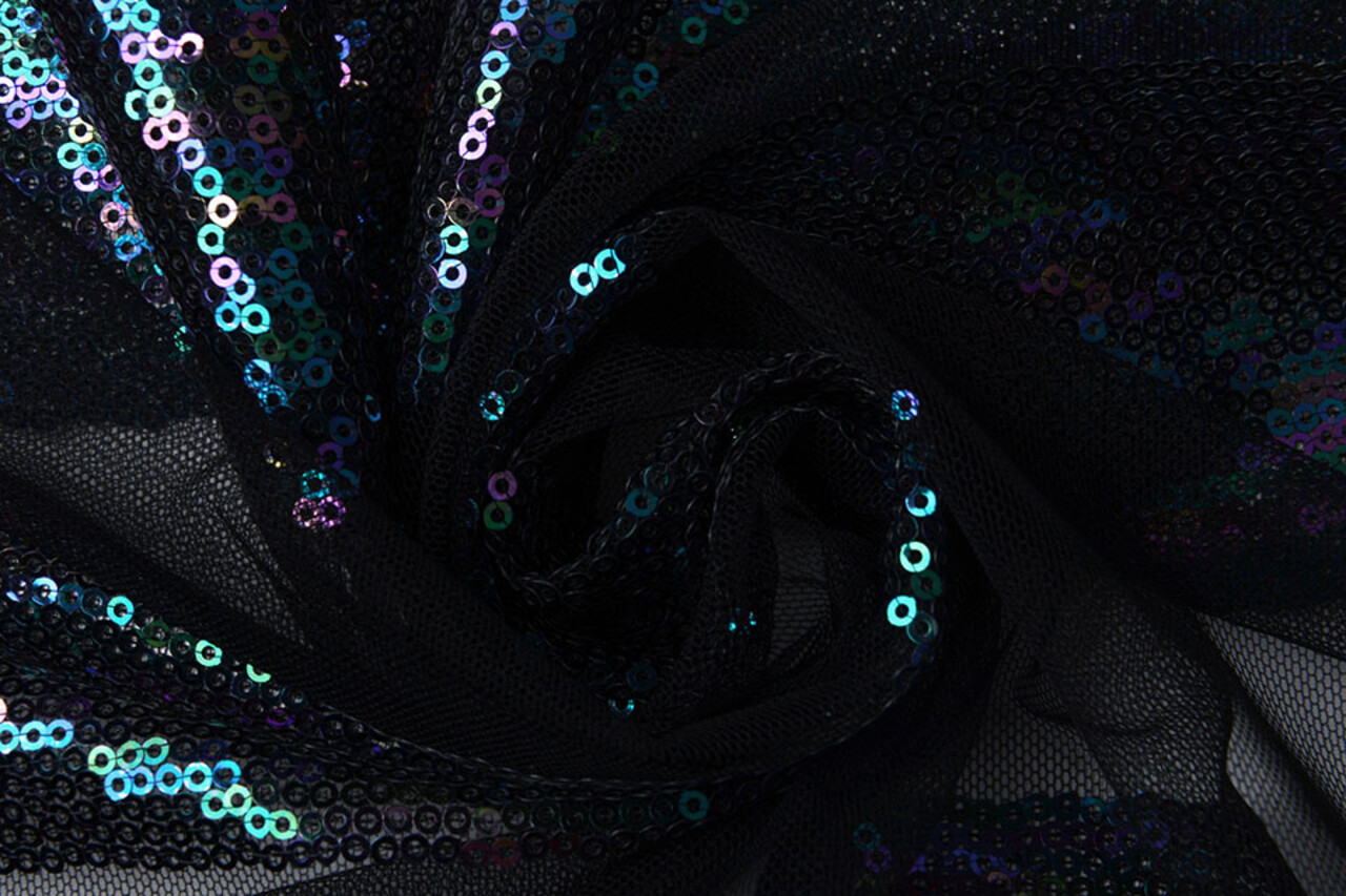 Mesh Embroidered  Sequins Stripes Multi 1