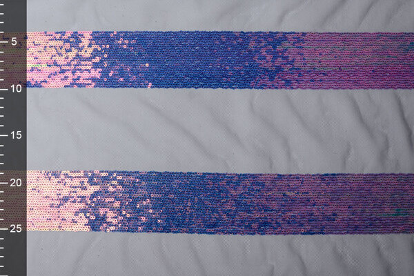 Mesh Geborduurd Pailletten Strepen Multi 2