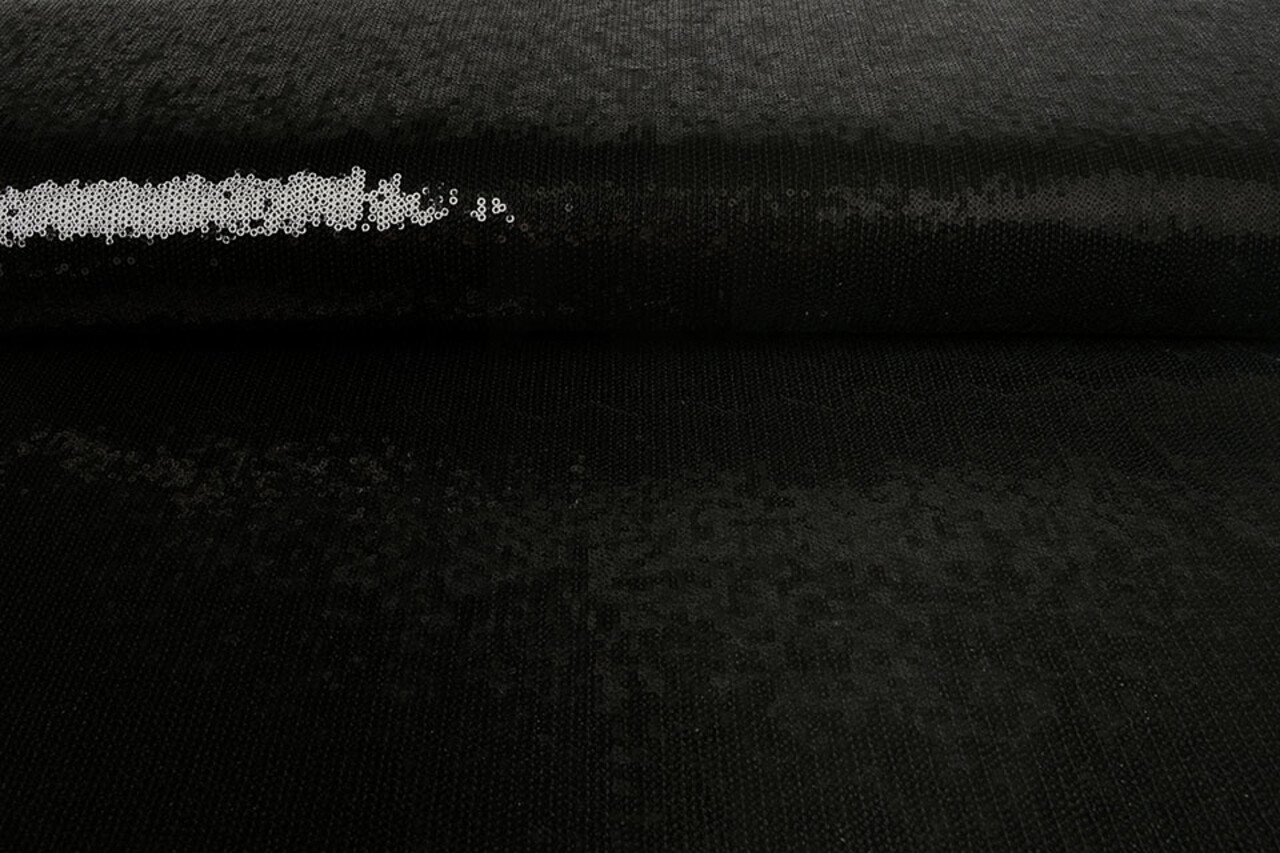 Netz Bestickt Pailletten Jolie Schwarz