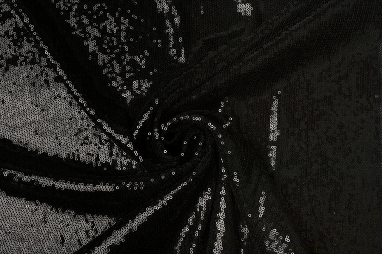 Netz Bestickt Pailletten Jolie Schwarz