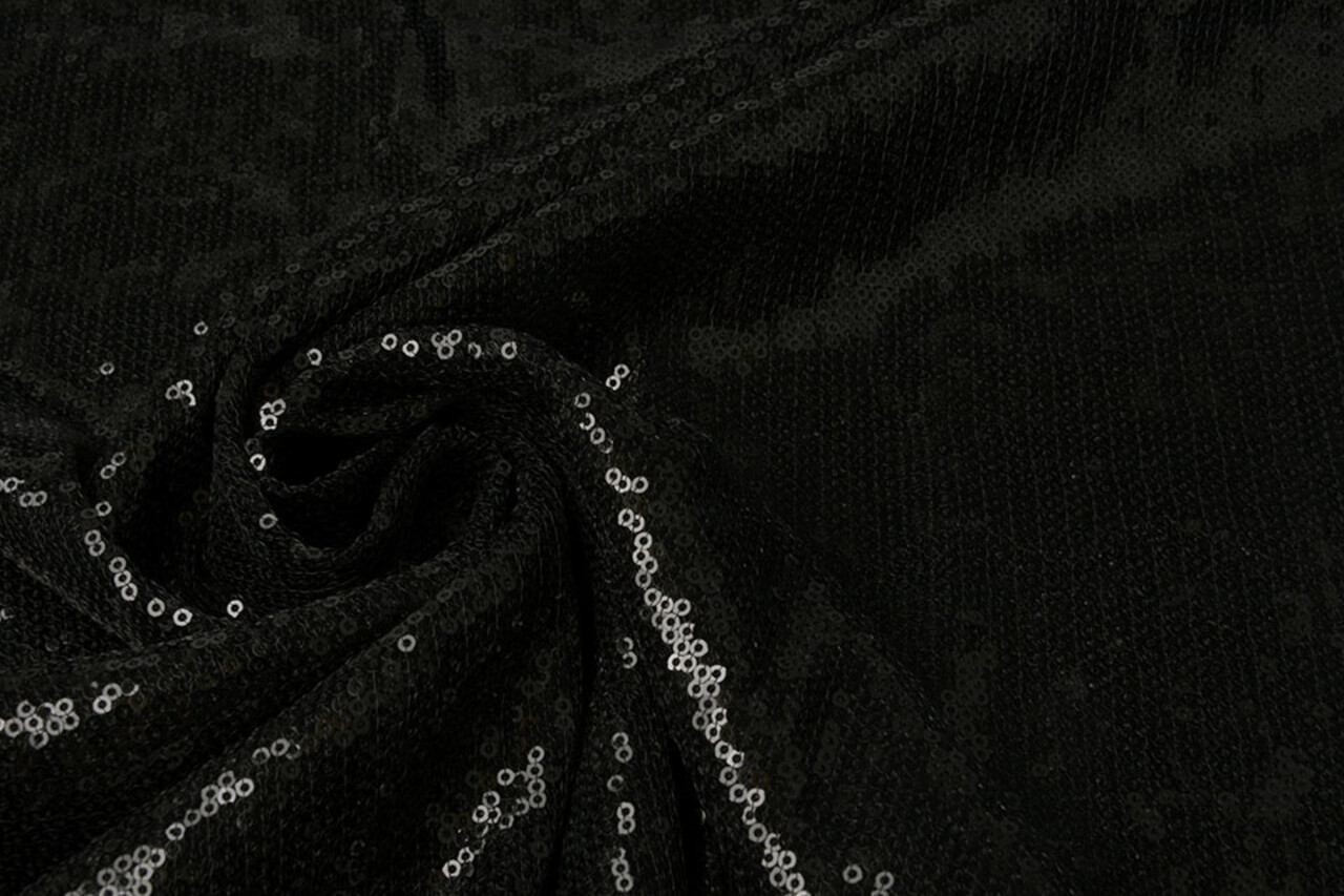 Netz Bestickt Pailletten Jolie Schwarz