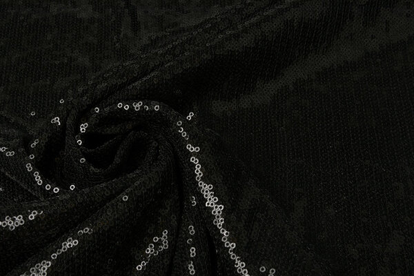 Netz Bestickt Pailletten Jolie Schwarz