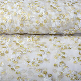 Mesh Geborduurd Nola Wit Goud Mesh Geborduurd Nola Wit Goud