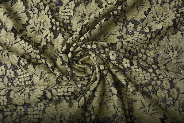 Panel Lace Flowers Luna Beige Green Panel Lace Flowers Luna Beige Green