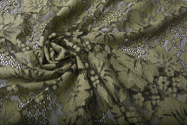 Panel Spitze Blumen Luna Beige Grün Panel Spitze Blumen Luna Beige Grün