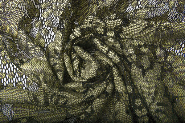 Panel Lace Flowers Luna Beige Green Panel Lace Flowers Luna Beige Green