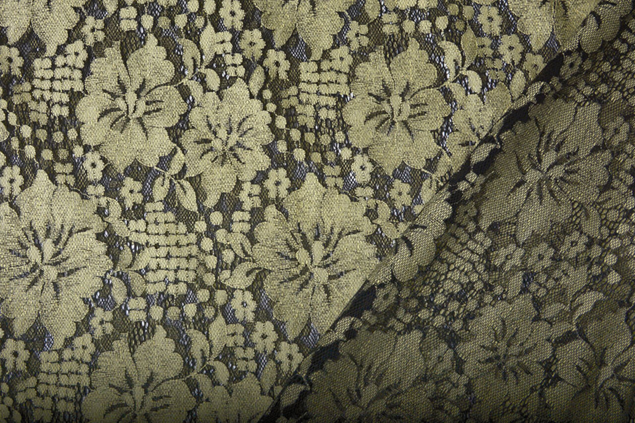 Panel Encaje Flores Luna Beige Verde