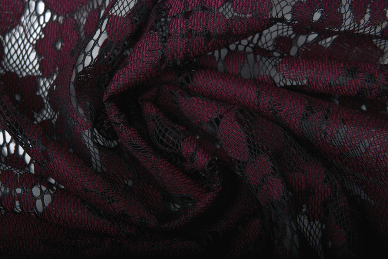 Panneau Dentelle Fleurs Luna Bordeaux Panneau Dentelle Fleurs Luna Bordeaux
