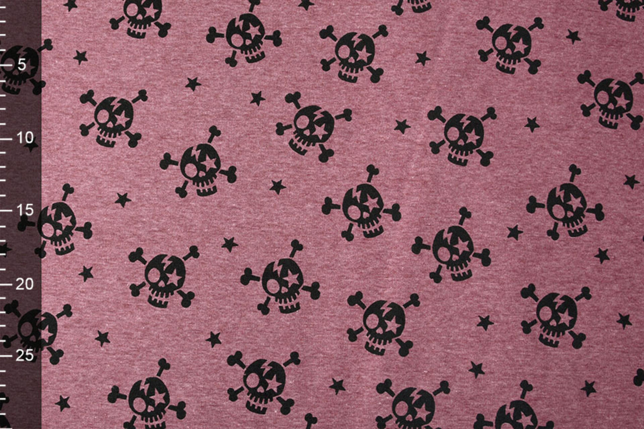 Jogging Alpenfleece Skull Wine Red Melange