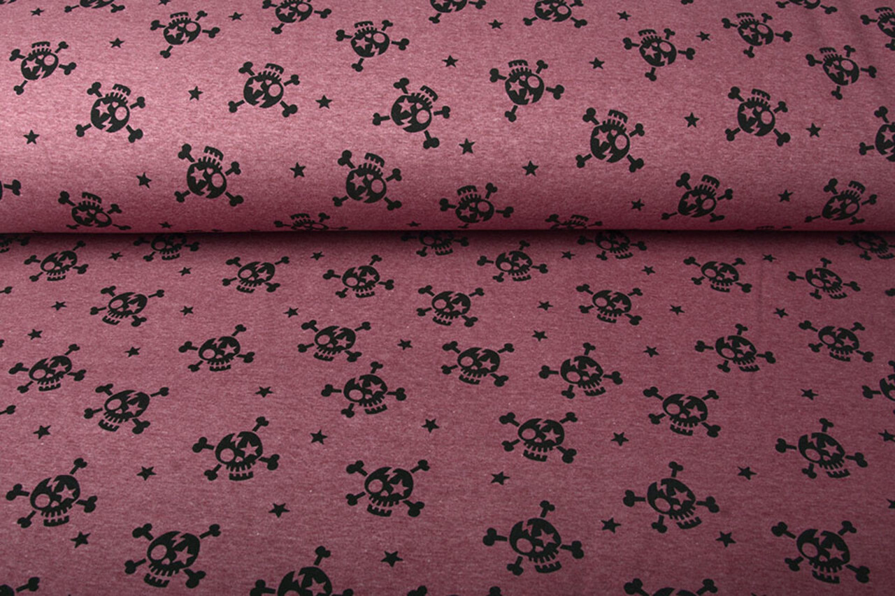 Jogging Alpenfleece Skull Wine Red Melange