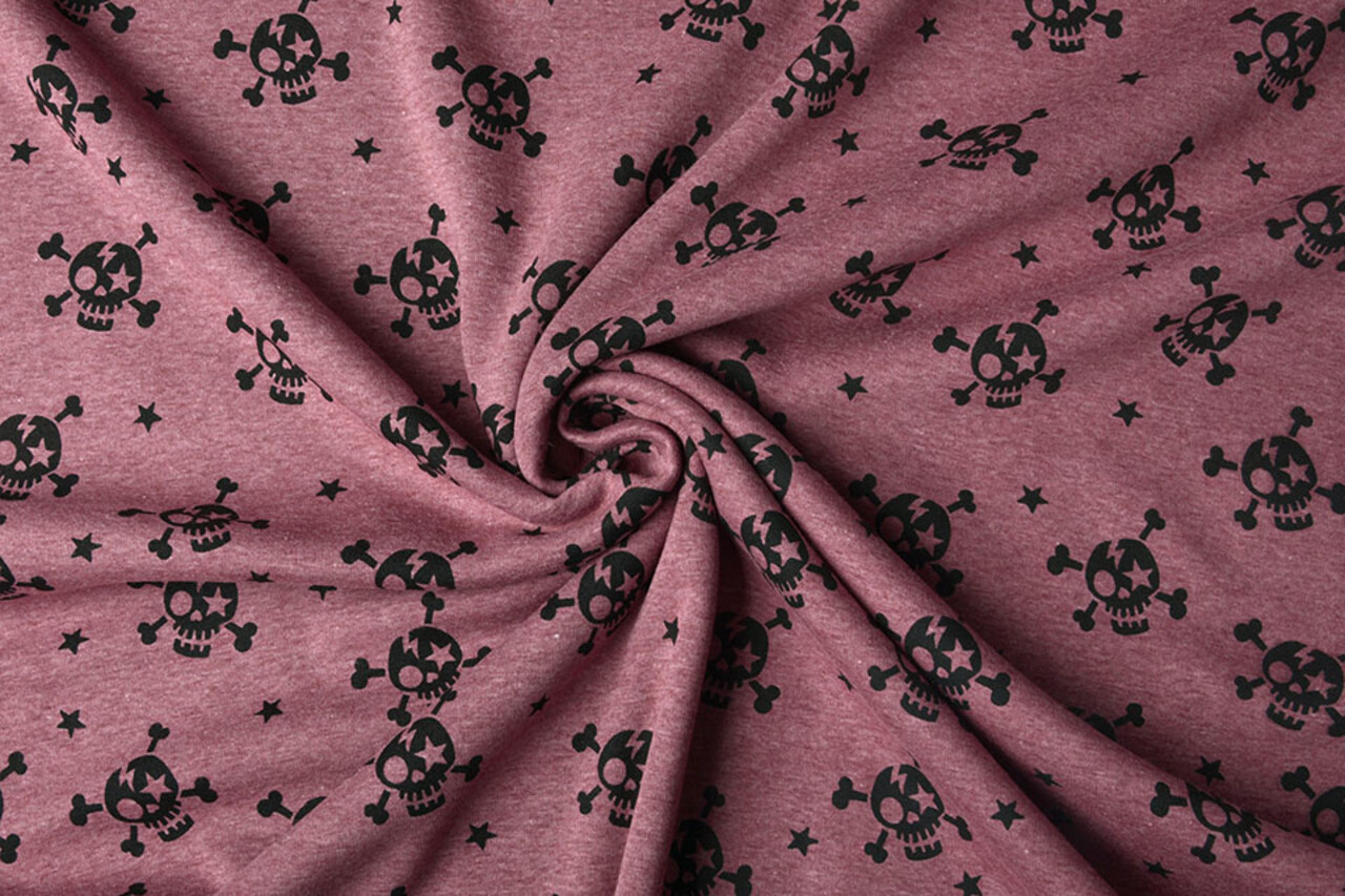 Jogging Alpenfleece Skull Wine Red Melange