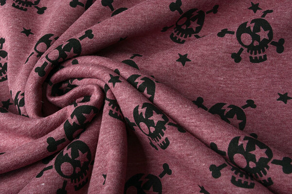 Jogging Alpenfleece Doodskop Wijnrood Melange