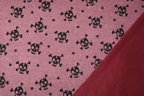 Jogging Alpenfleece Skull Wine Red Melange