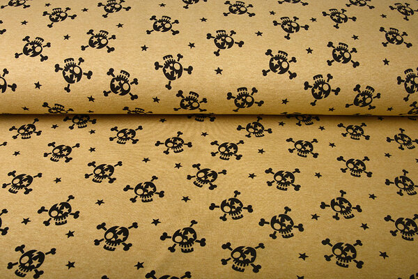 Jogging Alpenfleece Skull Ocher Yellow Melange