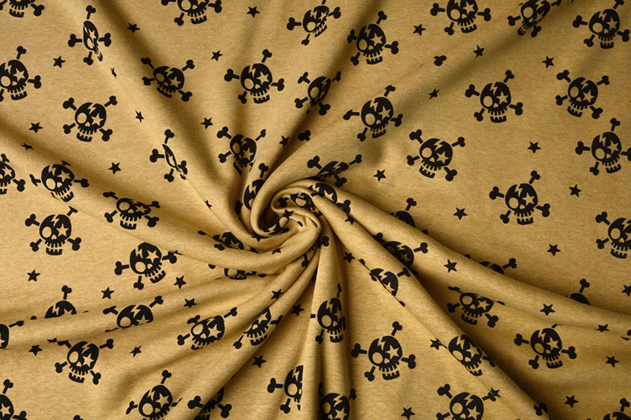 Jogging Alpenfleece Skull Ocher Yellow Melange