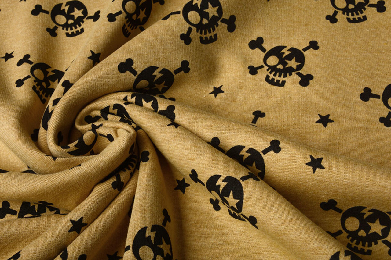 Jogging Alpenfleece Skull Ocher Yellow Melange