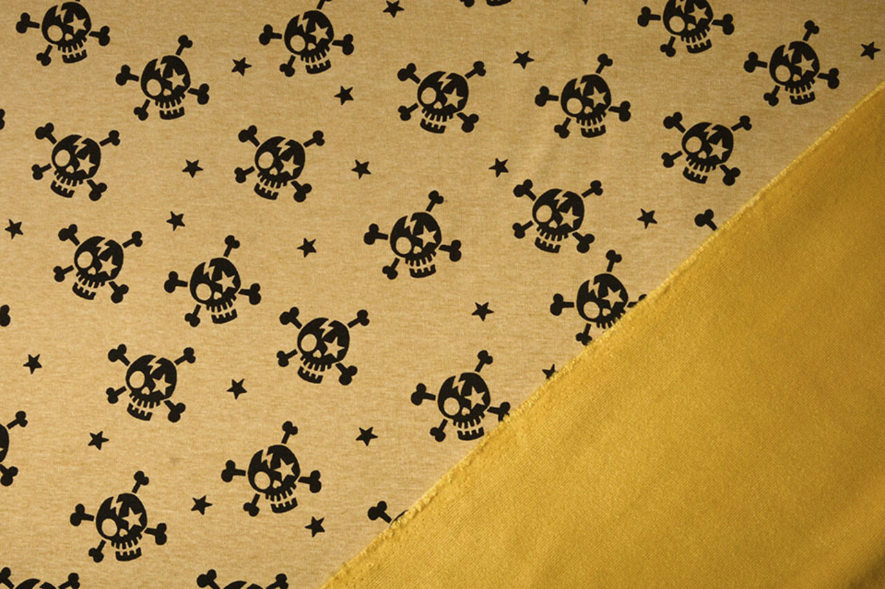 Jogging Alpenfleece Skull Ocher Yellow Melange