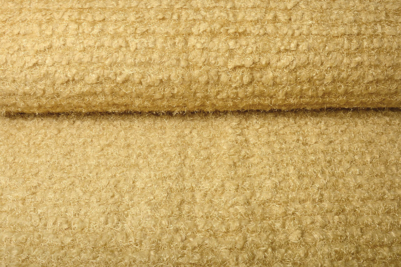 Fancy Bouclé Glitzer Ockergelb Fancy Bouclé Glitzer Ockergelb