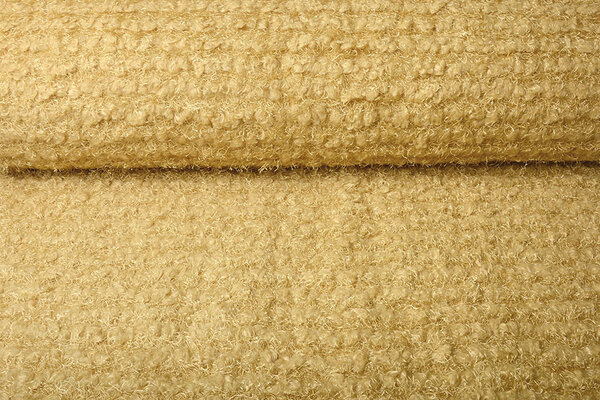 Fancy Bouclé Paillettes Ocre Jaune Fancy Bouclé Paillettes Ocre Jaune