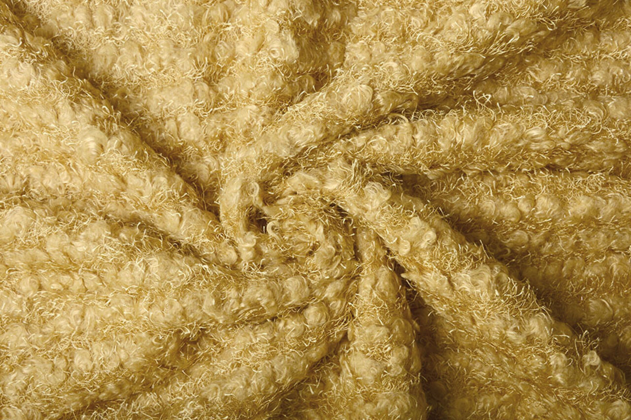 Fancy Bouclé Paillettes Ocre Jaune Fancy Bouclé Paillettes Ocre Jaune