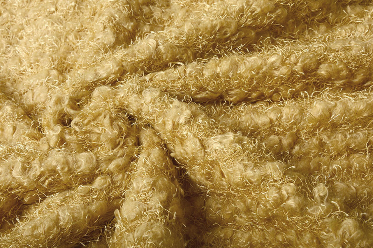 Fancy Bouclé Glitter Giallo Ocra