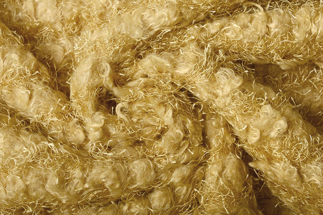 Fancy Bouclé Glitter Oker Geel Fancy Bouclé Glitter Oker Geel