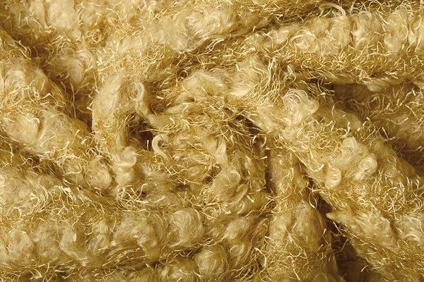 Fancy Bouclé Glitzer Ockergelb Fancy Bouclé Glitzer Ockergelb