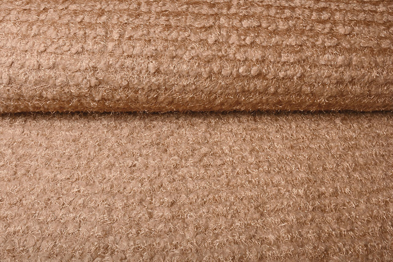 Fancy Bouclé Glitter Licht Oranje Brique
