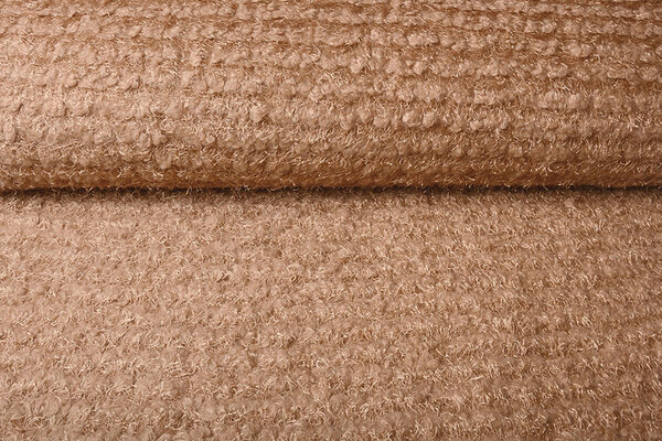 Fancy Bouclé Purpurina Naranja Claro Ladrillo
