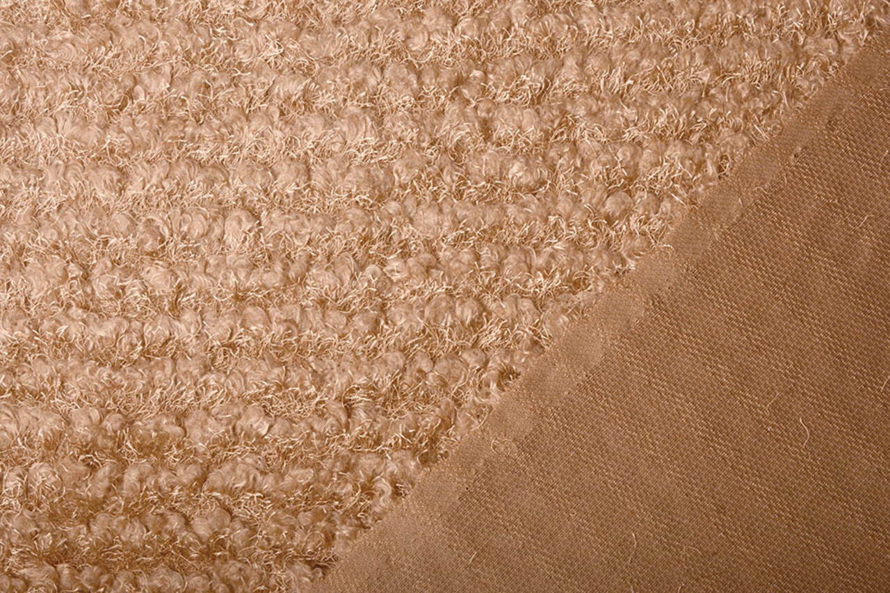 Fancy Bouclé Paillettes Clair Orange Brique Fancy Bouclé Paillettes Clair Orange Brique