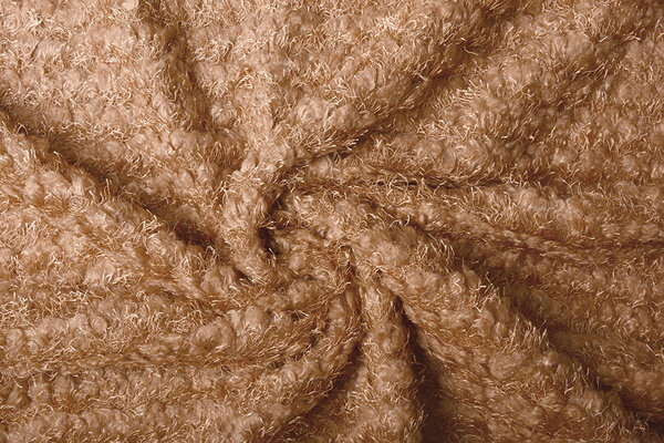 Fancy Bouclé Purpurina Naranja Claro Ladrillo