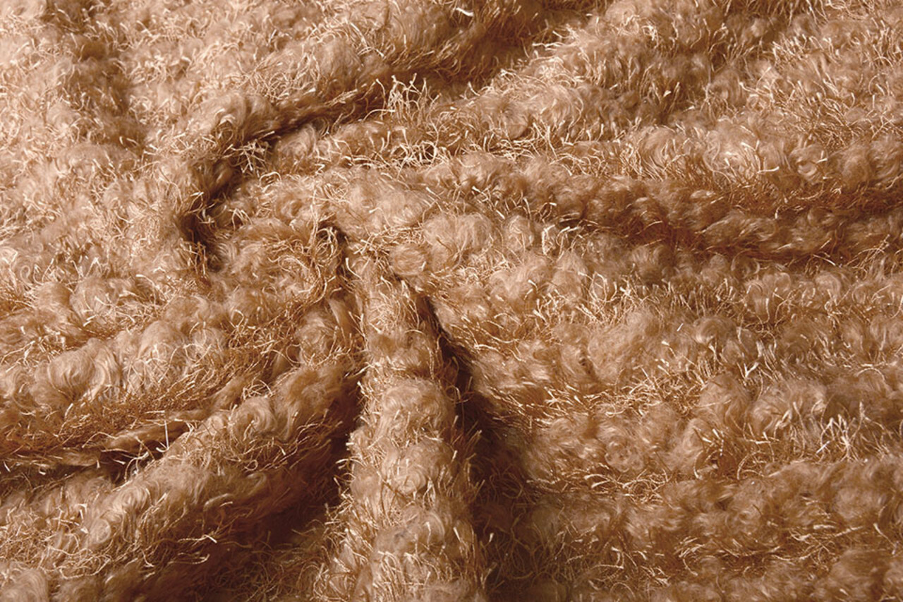 Fancy Bouclé Glitzer Hellorange Brique Fancy Bouclé Glitzer Hellorange Brique