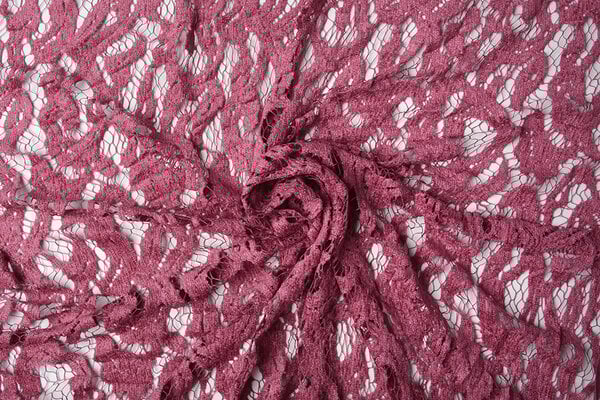 Samt Spitze Julia  Dunkel Altrosa