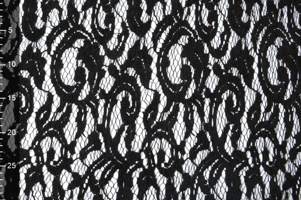 Velours Kant Julia Zwart Velours Kant Julia Zwart