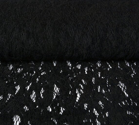 Velours Kant Julia Zwart