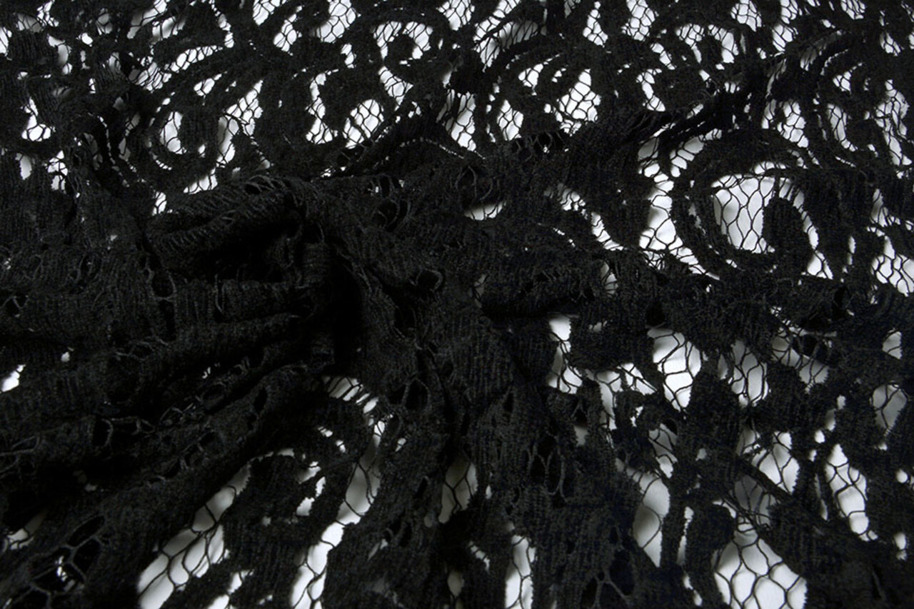 Velours Kant Julia Zwart Velours Kant Julia Zwart