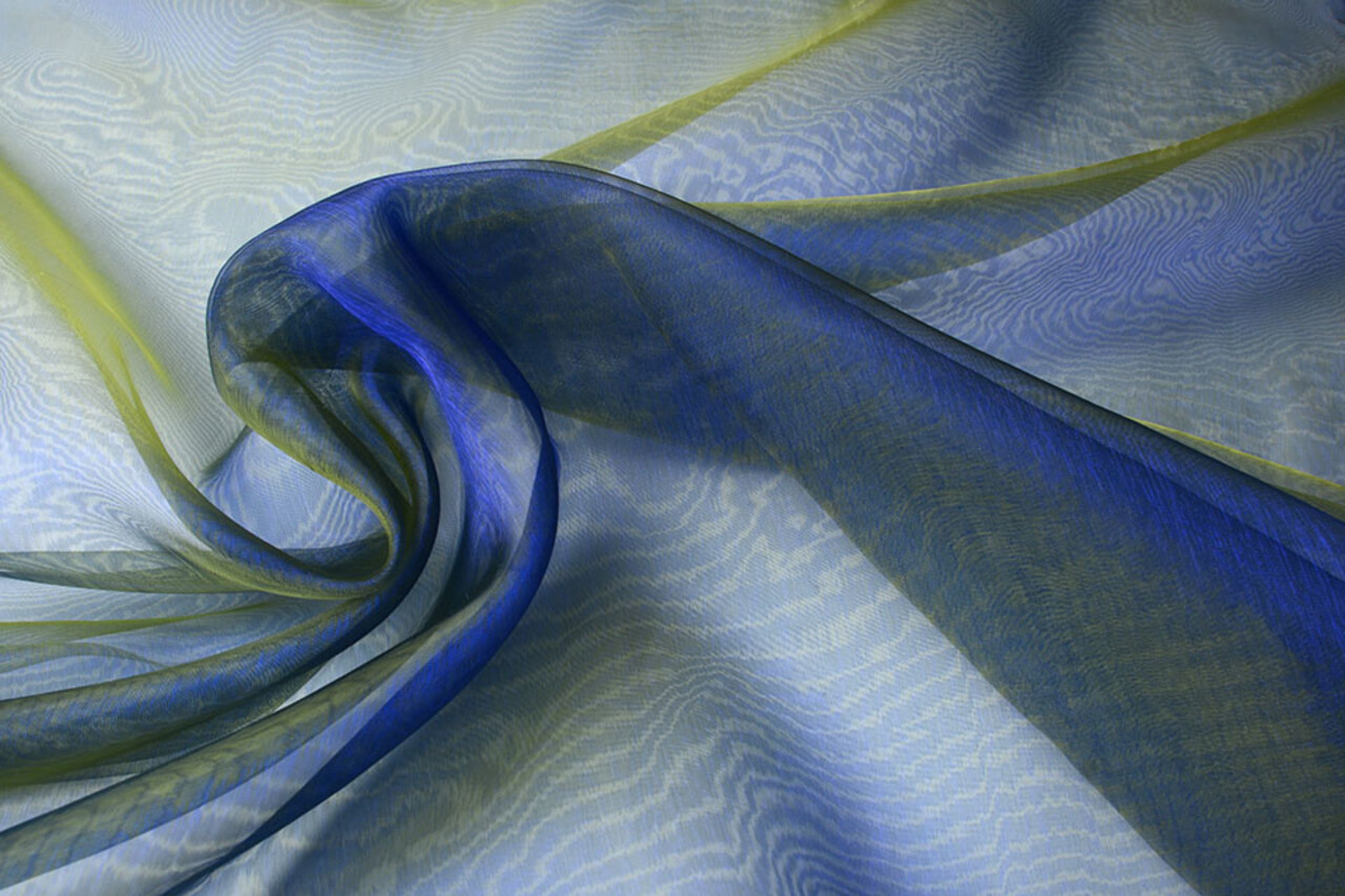 Organza Bicolor Azul-Amarillo Organza Bicolor Azul-Amarillo