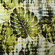 Digital Stretch Cotton Monstera Palm Leaf Green