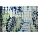 Digitale Stretch Cotone Monstera Palmblad Blu Digitale Stretch Cotone Monstera Palmblad Blu