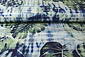 Digitale Stretch Cotone Monstera Palmblad Blu Digitale Stretch Cotone Monstera Palmblad Blu