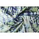 Digitale Stretch Cotone Monstera Palmblad Blu Digitale Stretch Cotone Monstera Palmblad Blu