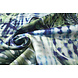 Digitale Stretch Cotone Monstera Palmblad Blu Digitale Stretch Cotone Monstera Palmblad Blu