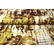 Digitale Stretch Cotone Monstera Palmblad Marrone Digitale Stretch Cotone Monstera Palmblad Marrone