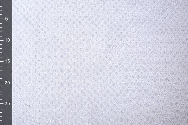 Lurex op Tule Brilo Bloemen Zilver