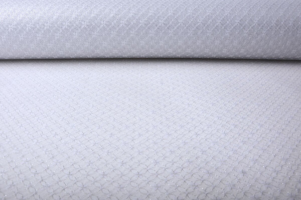 Lurex on Tulle Brilo Flowers Silver Lurex on Tulle Brilo Flowers Silver