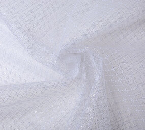 Lurex auf Tüll Brilo Blumen Silber Lurex auf Tüll Brilo Blumen Silber