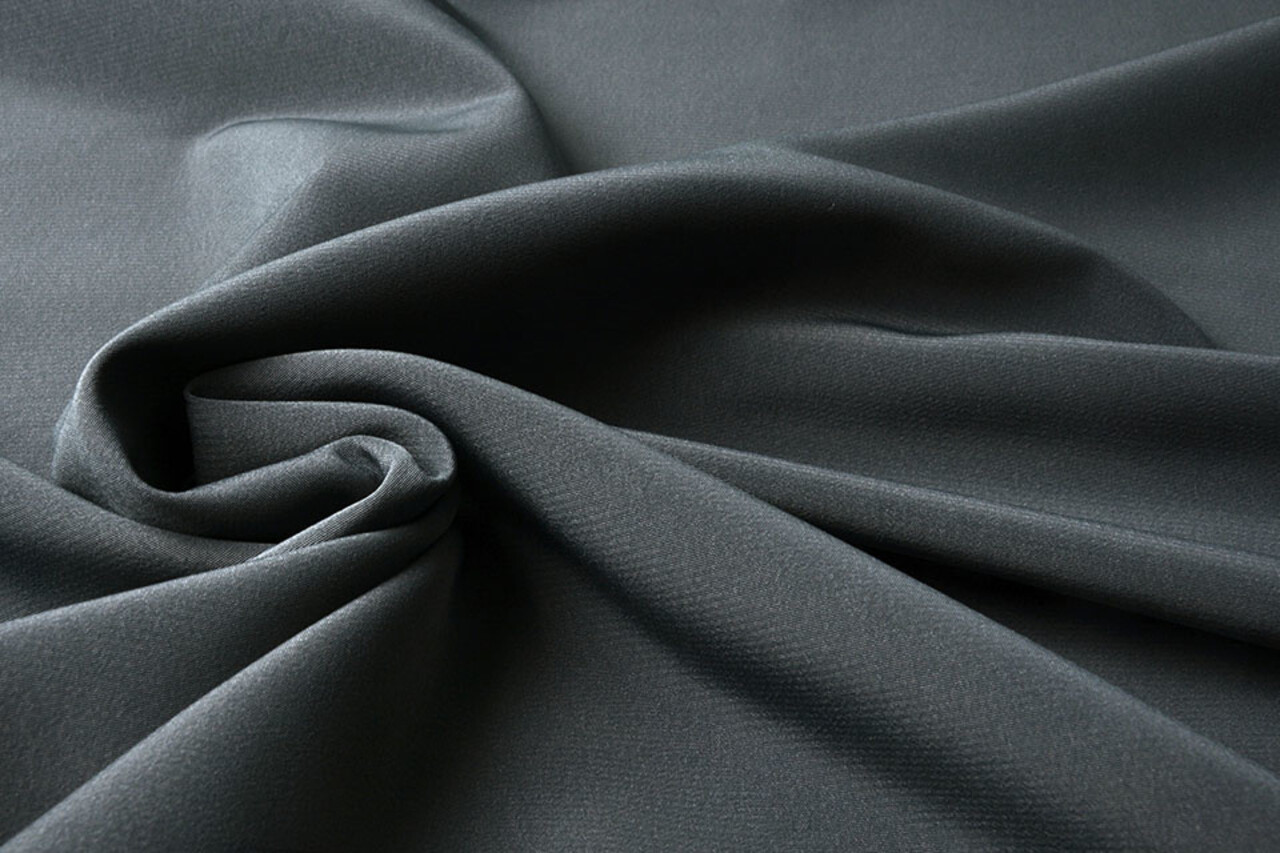 Cupro Stoff Dunkelgrau