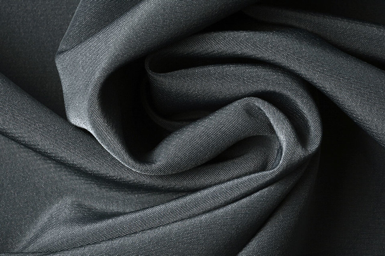 Cupro Stof Donker Grijs